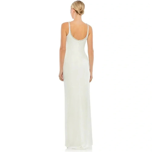 NWOT IEENA MAC DUGGAL White Embellished Sleeveless Evening Dress Size 4 Evening - Picture 13 of 13